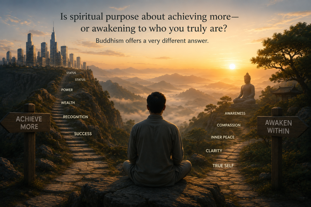 Is spiritual purpose about achieving more—or awakening to who you truly are? Buddhism offers a very different answer.